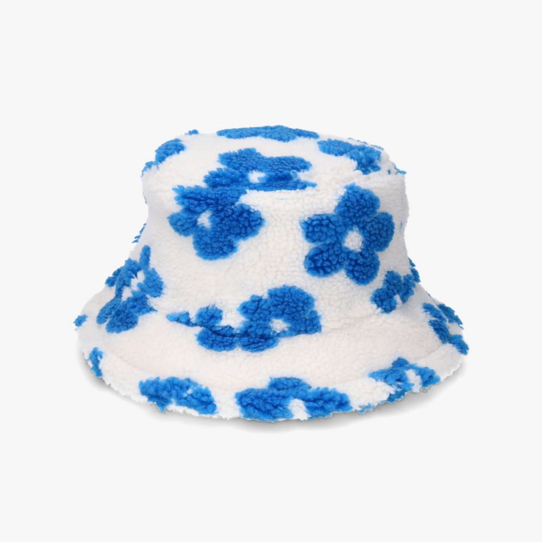 Unisex Winter Bucket Hat for Men and Women Personalized Color Warm Faux Fur Design Casual Cartoon Pattern for Fishing