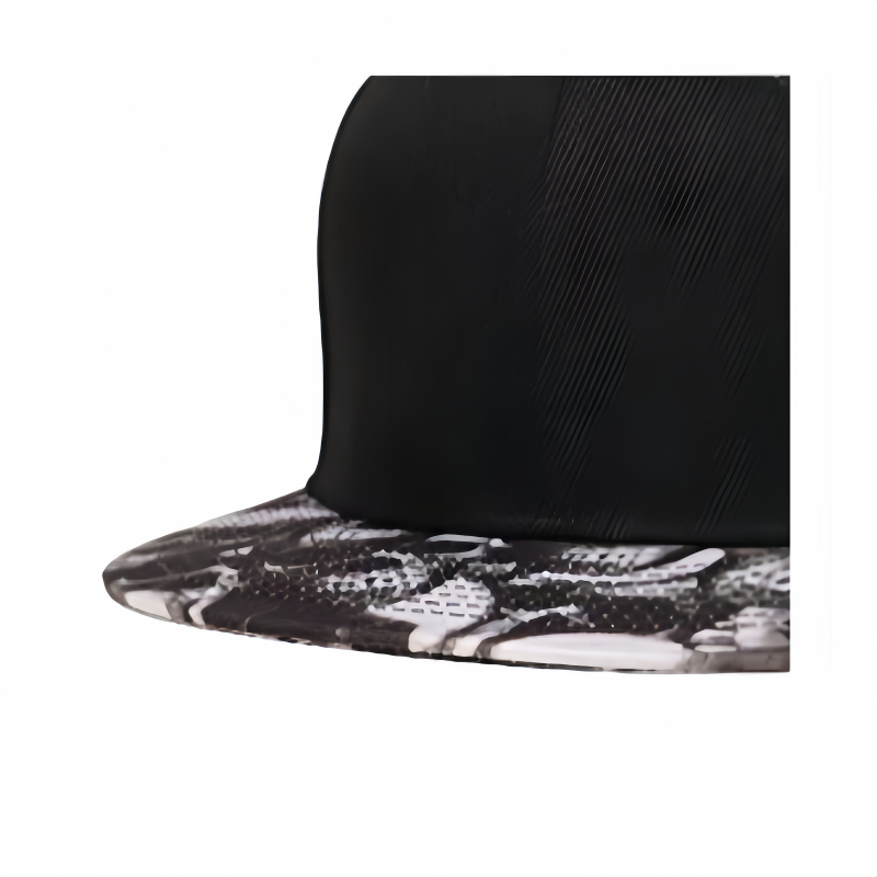 Unisex Hip Hop Style Black Snapback Cap Intricate Skull Custom Design on Flat Brim for Skateboarding Outdoor Casual Outings