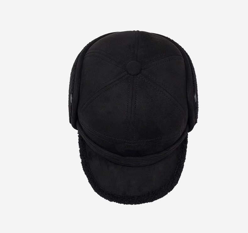 New Autumn-winter Style Warm Flight Cap for Men. Dad-style Outdoor Casual Thick Fleece Ear Warmer Hat for the Elderly.