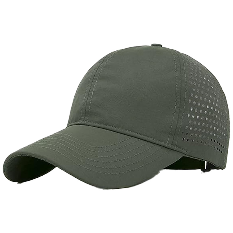 2026 Lightweight Sporty Running Hat Waterproof Quick Dry Mesh with Custom Logo Hand Embroidered Technique