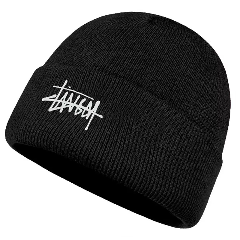 Custom Puff Logo Winter Skull Cap 100% Acrylic Designer Beanie Hats High Hip Hop Warm Knitted Appropriate Digital