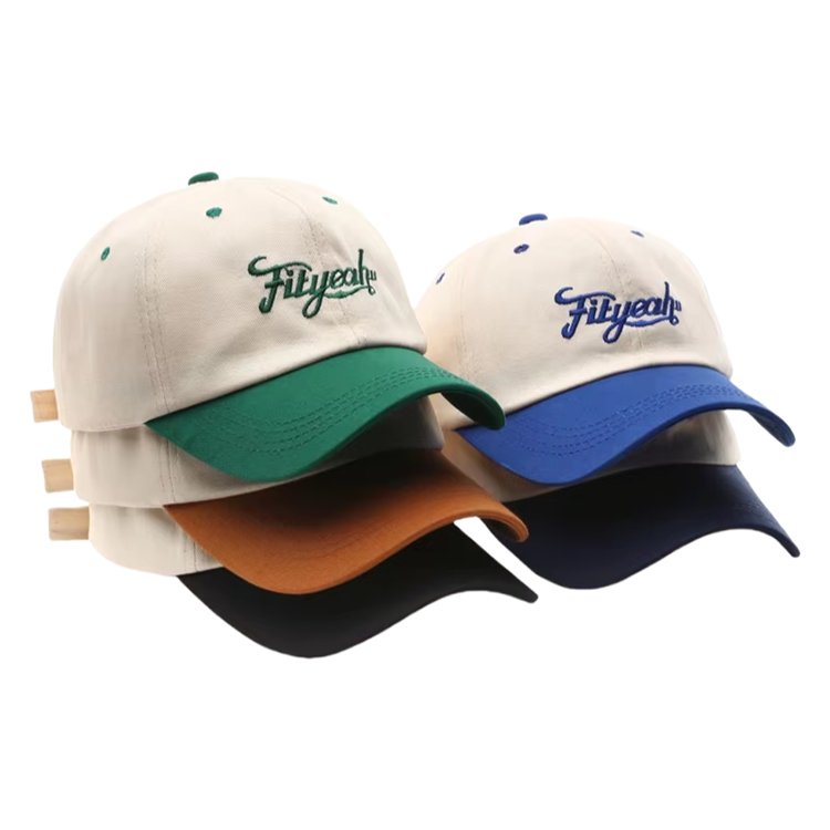 Vintage Cotton Curved Dad Hat Fashion Double Tone Sport Baseball Cap with Custom Logo Leopard Pattern Embroidery Sunshade Style
