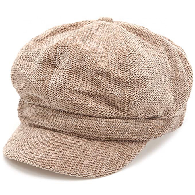Classic Women's Wool Newsboy Cap with Visor Beret Winter Hats for Casual Outdoor Travel Scenes