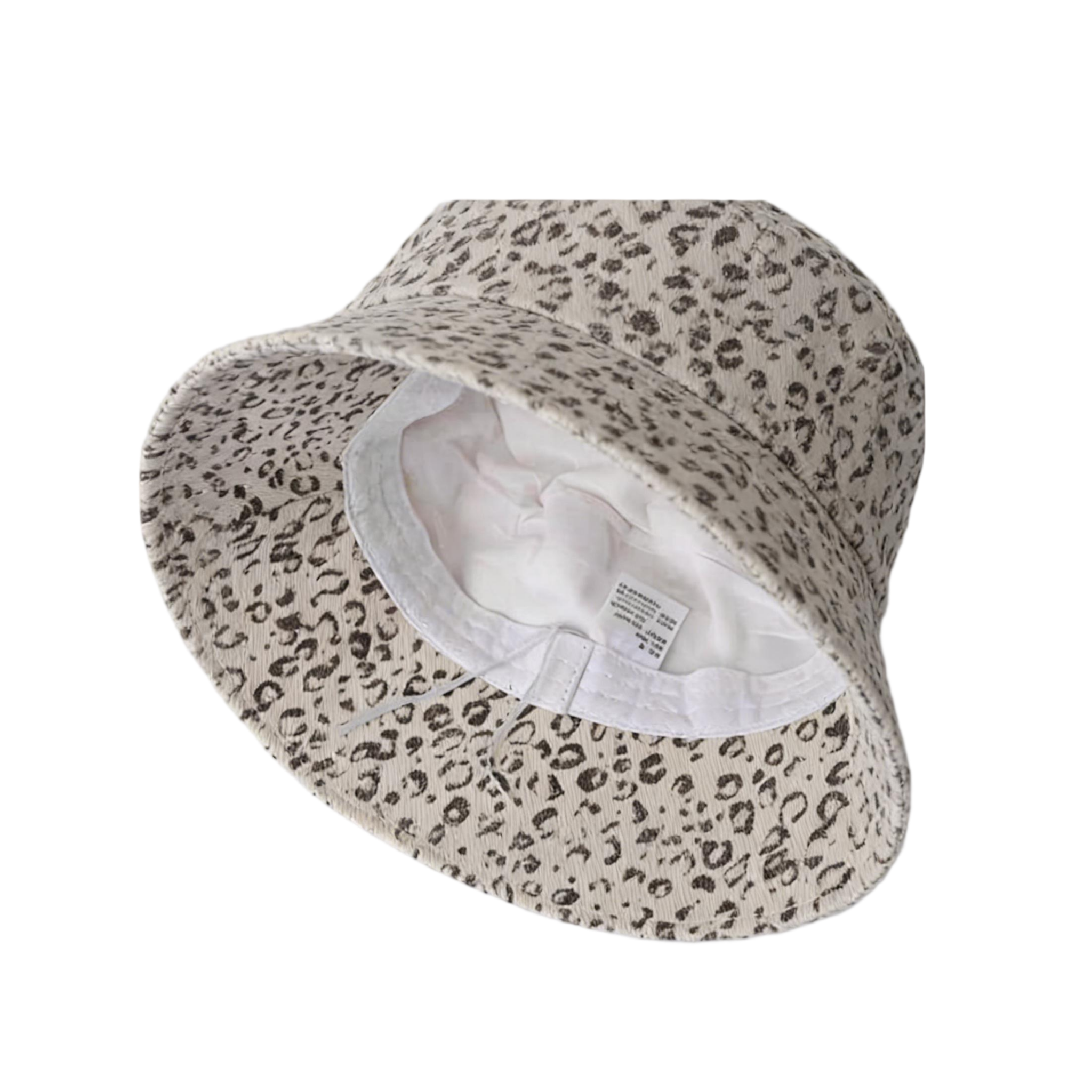 Vintage Leopard Print Digital Rhinestone Decor Bucket Hat Unisex Versatile Lightweight Shiny Sun Outdoor Travel Daily