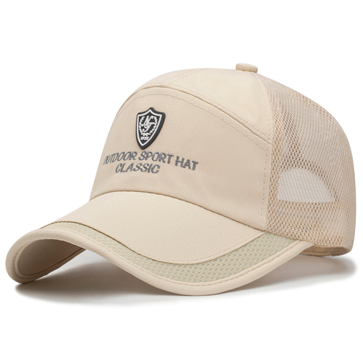 Wholesale Man Custom Embroidery Logo Breathable Soft  Polyester Sport Mesh Cap