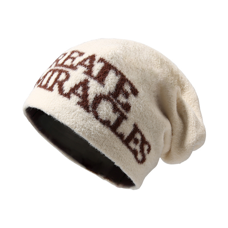 Winter and Autumn Knitted Hats Japanese-style Women's Hats Trendy for Keeping Warm and Providing Insulation