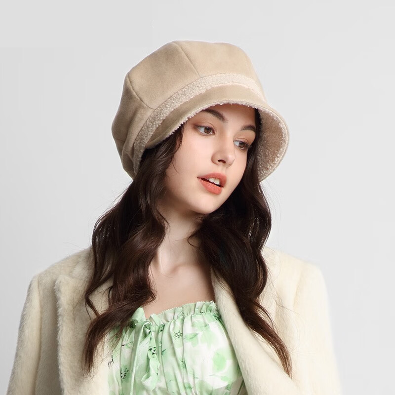 Fashion Custom High Guality Soft Wool Octagonal Beret Hat Winter Warm Women Cap Solid Color Beanies for