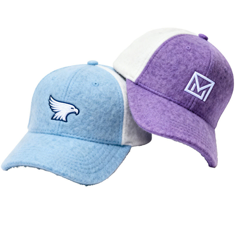 Custom Embroidered Gray Snapback Adjustable Wool Blend Baseball Cap