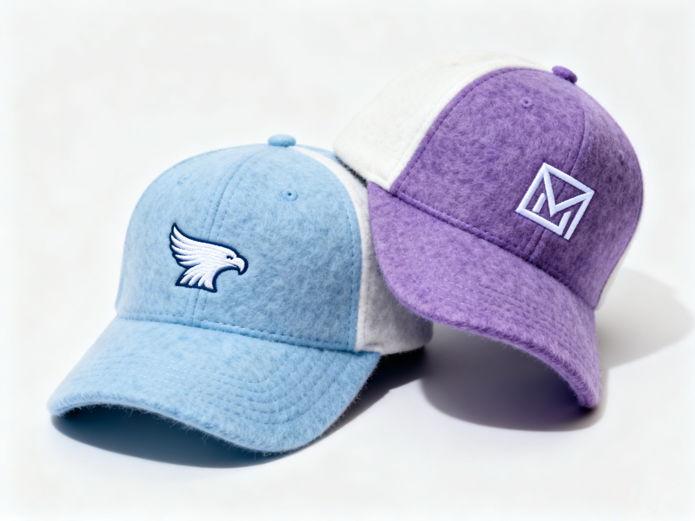 Custom Embroidered Gray Snapback Adjustable Wool Blend Baseball Cap