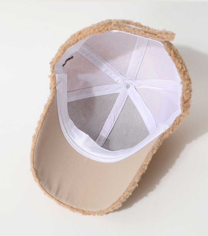 Customized 6-panel Plush Unisex Beanie Baseball Cap Large Brim. New Autumn-winter Style Featuring Warmth Insulation