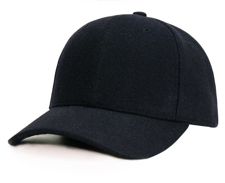 Wool 6-Panel Adjustable Baseball Cap-Sporty Casual Design for Men for Sports & Outdoor Activities