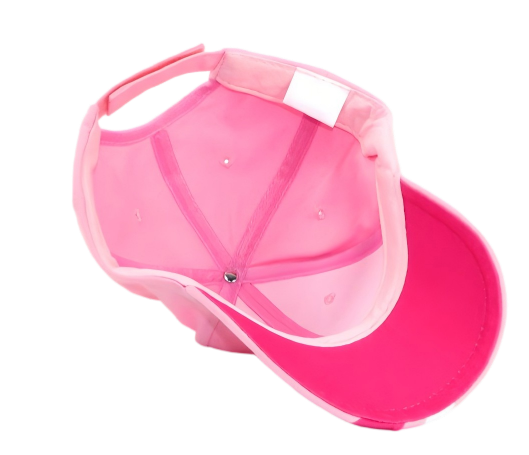 Light Pink Contrast Stripe Baseball Cap for Unisex Cotton Twill Adjustable Strap for Outdoor Sport Travel Daily Wear Custom Logo