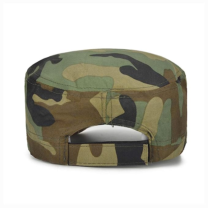 High Quality Camouflage  Custom Logo Flat Top Cap