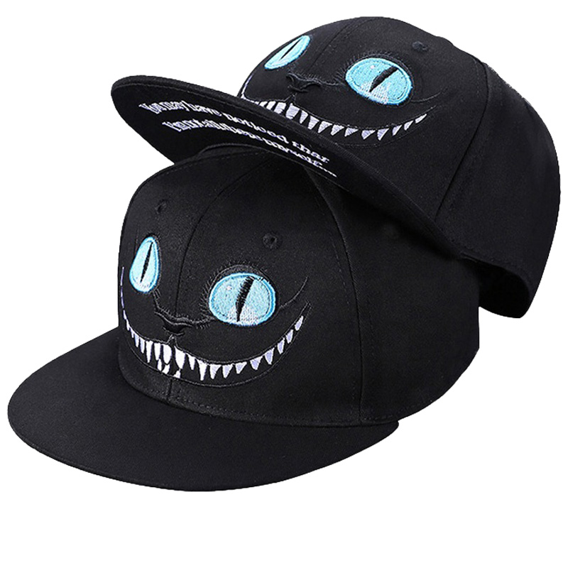 Unisex High Quality 3D Embroidered Snapback Cap Customizable Flat Brim Hat New Style Y2K Cartoon Character Pattern Outdoor Use