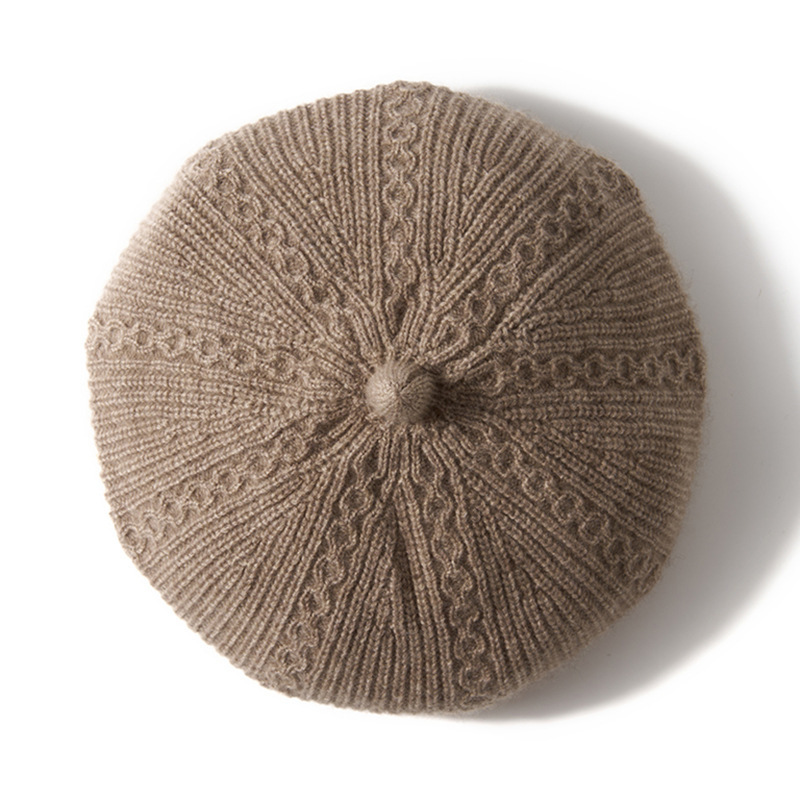 2025 Autumn Winter New Women's Beret Warm Ear-Protecting Hat Fashionable and Casual Outdoor Knitted