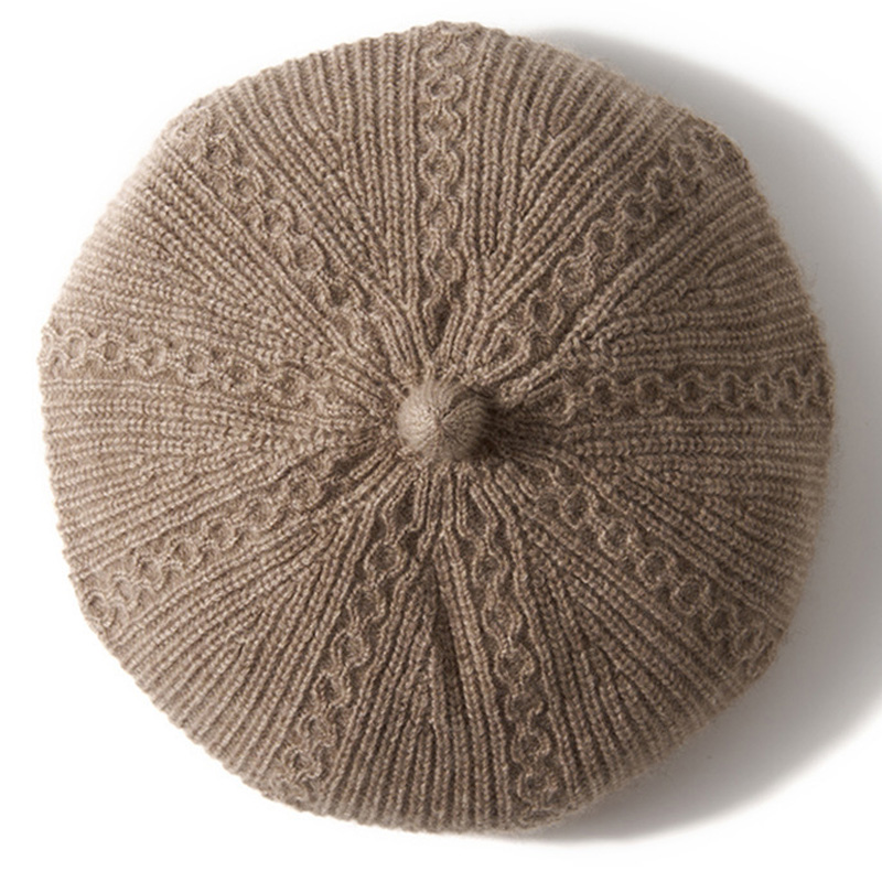 2025 Autumn Winter New Women's Beret Warm Ear-Protecting Hat Fashionable and Casual Outdoor Knitted