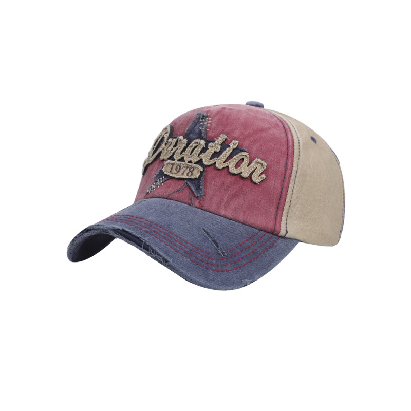 2026 New Design Embroidered Baseball Cap Trendy Retro Washed Sun Protection Hat for Both Men and Women
