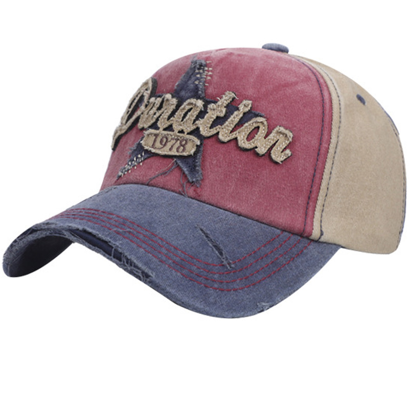 2026 New Design Embroidered Baseball Cap Trendy Retro Washed Sun Protection Hat for Both Men and Women