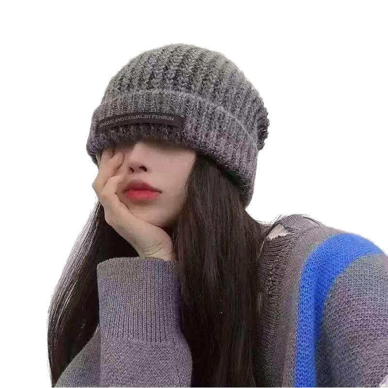 Winter Skull Cap - Men's and Women's Universal Thick and Extended Stylish and Warm Knitted Hat - Cold Hat