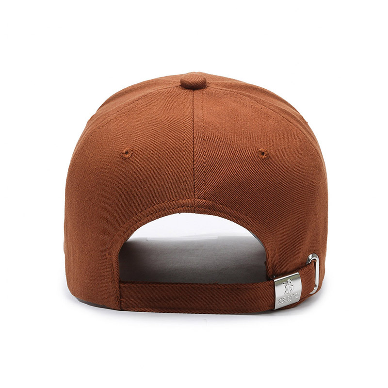 Letter 'C' Embroidered 100% Cotton Hard-brimmed Wide-brimmed Adjustable Sun Visor Baseball Cap Silver Copper Buckle for Street