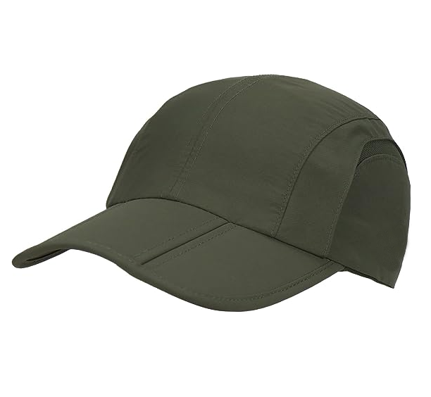 Folding UPF50+ Sun Protection Quick Dry Baseball Cap Portable Adjustable Outdoor Sports Hats for Men, Women