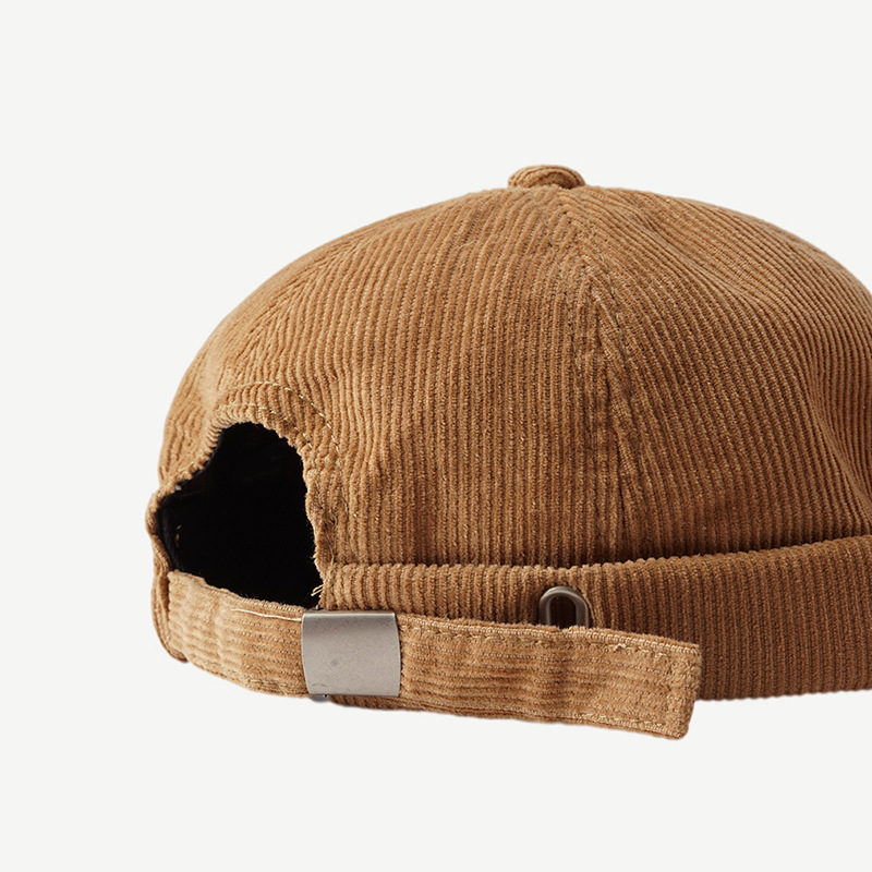Manufacturer's Fashion Street Hip Hop Style Corduroy Skull Cap Custom Logo 3D Embroidery for Beach Business & Travel