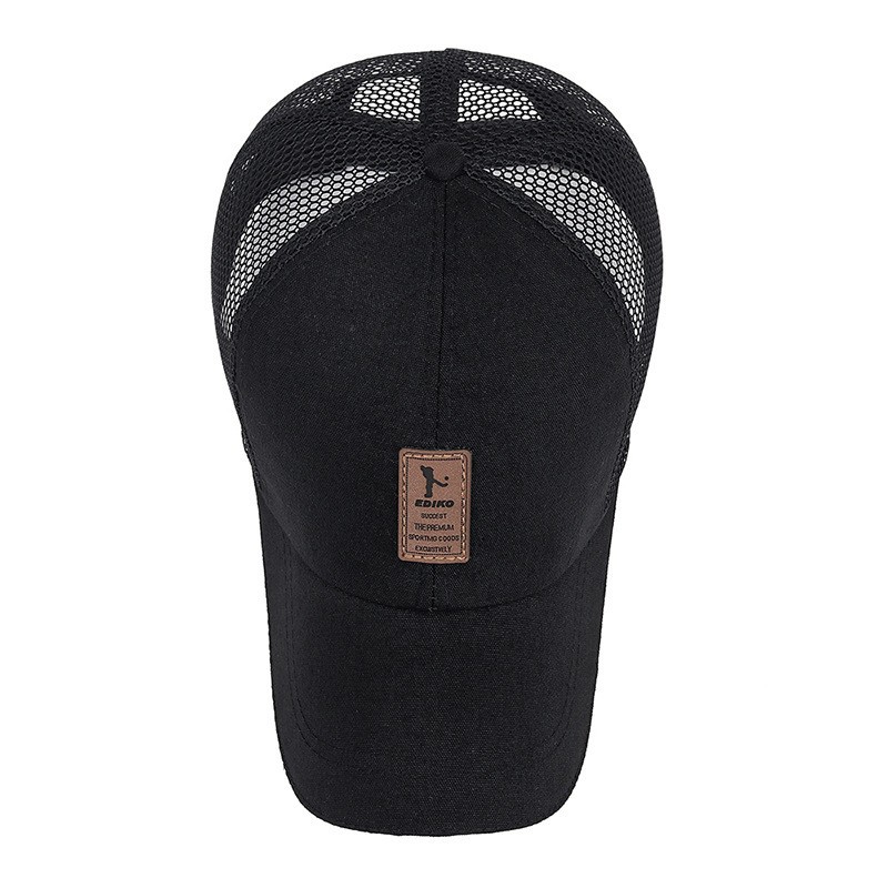 Custom Cotton Structured Master Baseball Cap Breathable Mesh Embossed Pu Leather logo Sport Running Trucker Hat