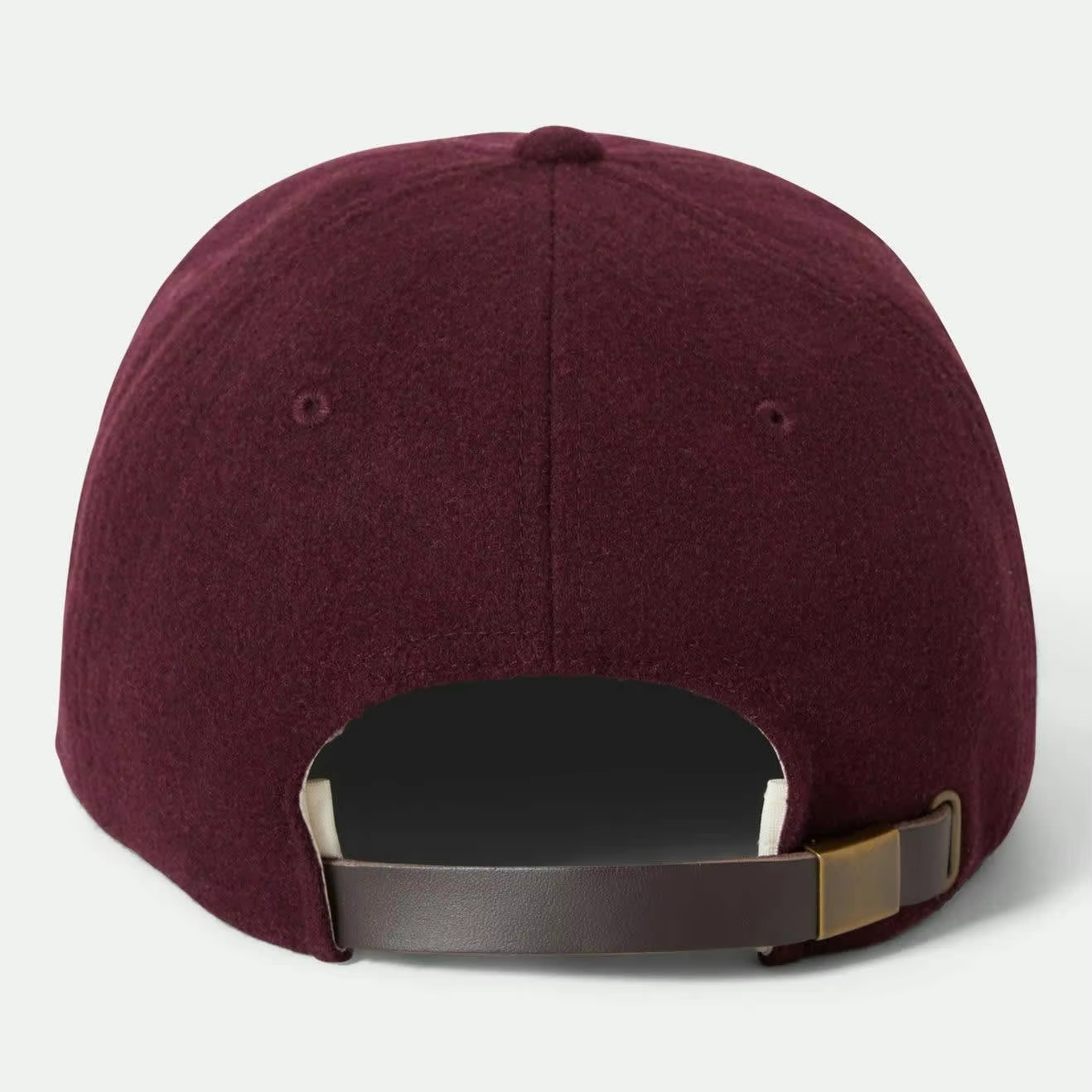 Hot Sale 6-Panel Unstructured Micro-Curved Wool Baseball Cap Snapback Caps