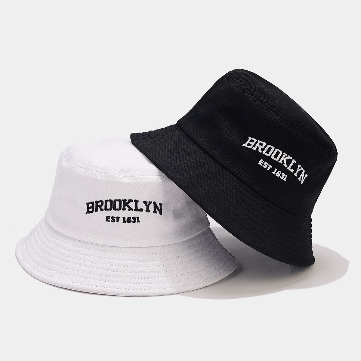Spring/Summer New Style Simple Letter Embroidery Fisherman Cap Fashionable Foldable Bucket Hat for Both Men and Women