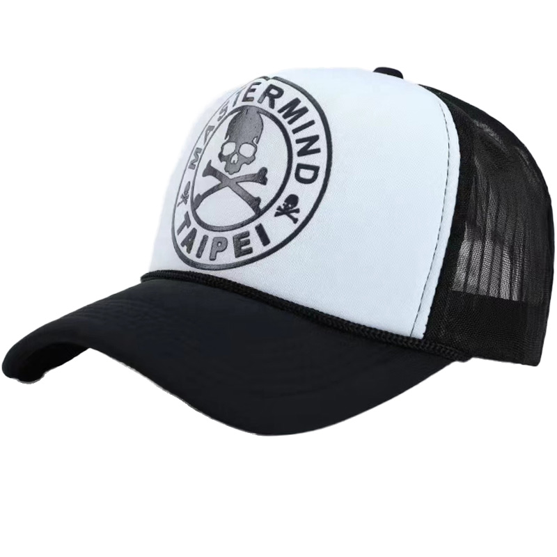 Custom 5-Panel Printed Foam Trucker Mesh Caps Curved Brim Sporty Style Hat with Common Fabric Feature