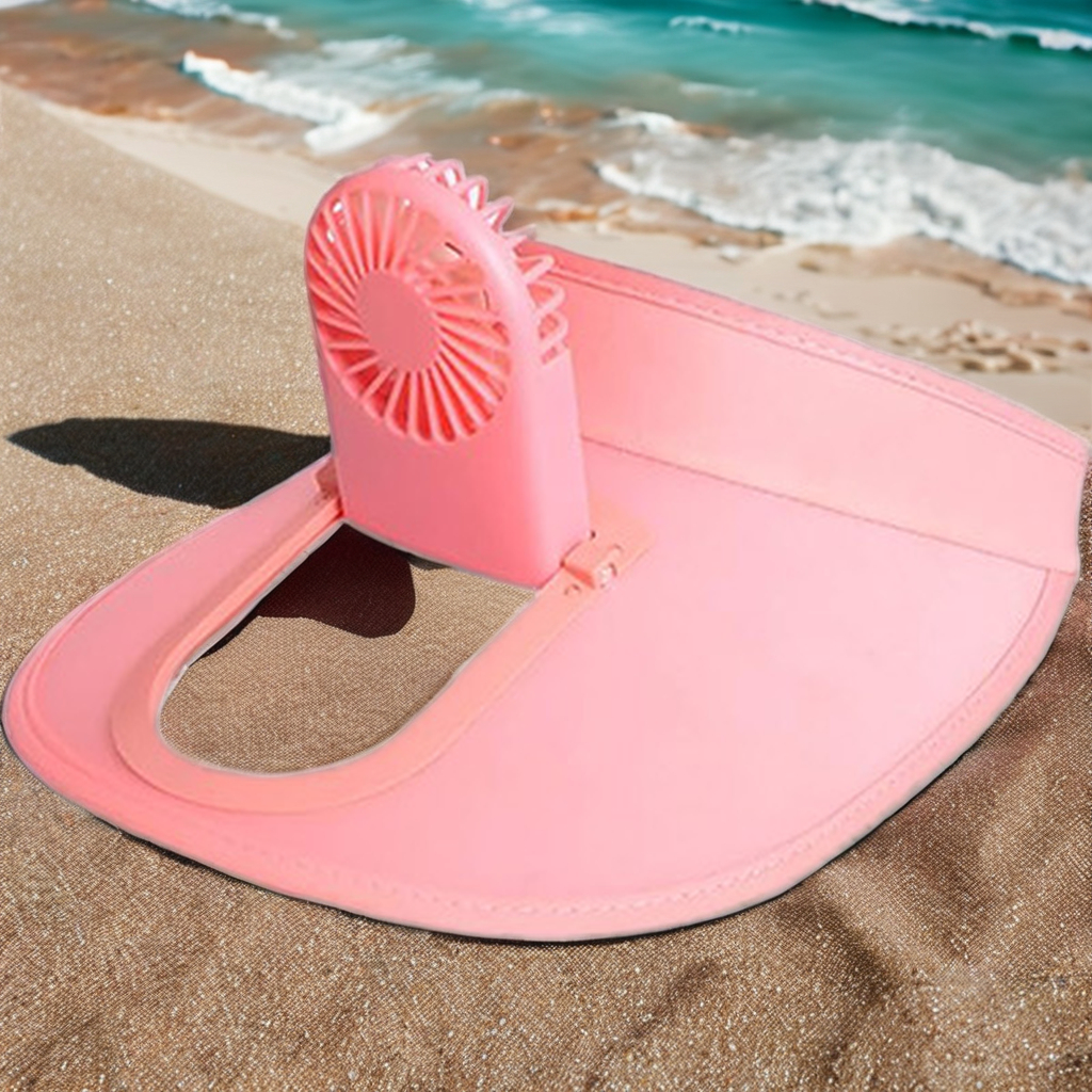 Custom Logo Cotton Plain Design Electronic Fan Summer Outdoor Sun Visor Cap Daily Sports Cycling Sun Protection for Casual Wear