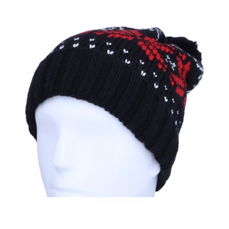 Unisex Classic Design Winter Beanie Soft Warm Stretchy Knit Pom Cotton Stylish High-Cuffed Beanie for Men Beach Travel Babies