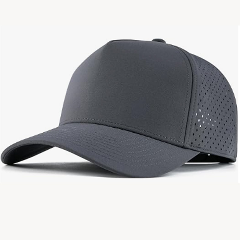 Breathable High Performance Laser Cut Mesh 5-Panel Hat Baseball Cap-Fashion Sports Adjustable