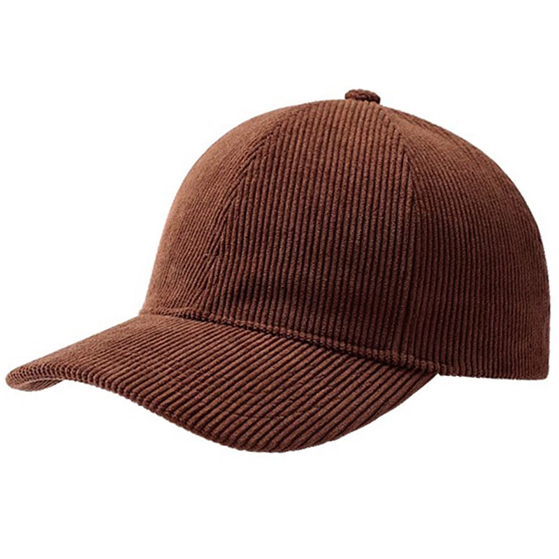 High Quality Corduroy 6 Anel Baseball Cap Simple and Elegant American Style with Custom Logo and Printed Pattern
