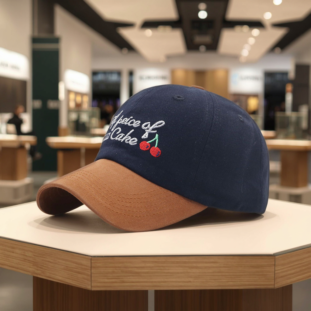 New Style Lettered Cherry Embroidered Baseball Cap Multi-color Casual Outdoor Sun protection Hat Wholesale