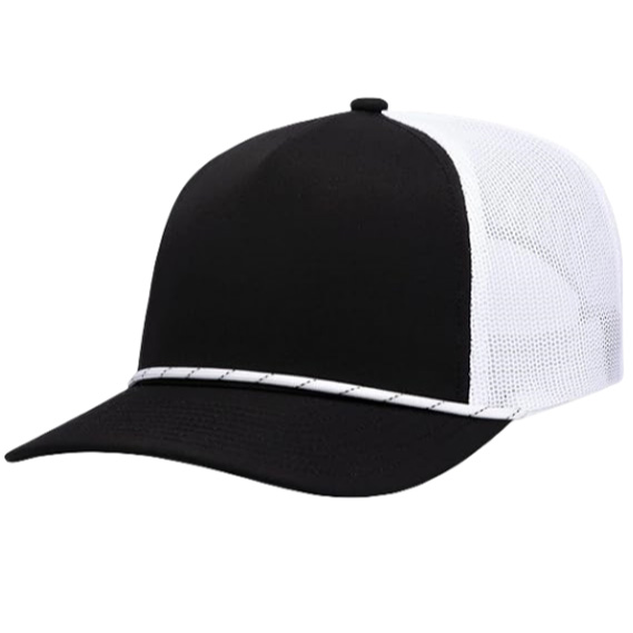 2024 Custom 100% Polyester 5 Panel Unisex Trucker Mesh Hats High Quality Patch Embroidery Logo Hip Hop Fashion Plain Design