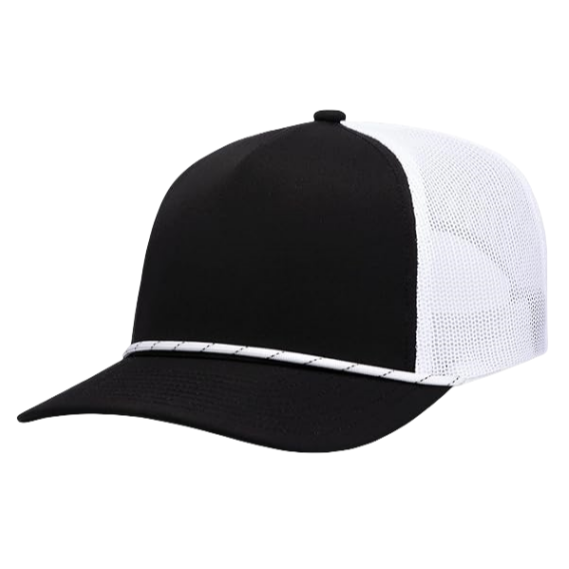 2024 Custom 100% Polyester 5 Panel Unisex Trucker Mesh Hats High Quality Patch Embroidery Logo Hip Hop Fashion Plain Design