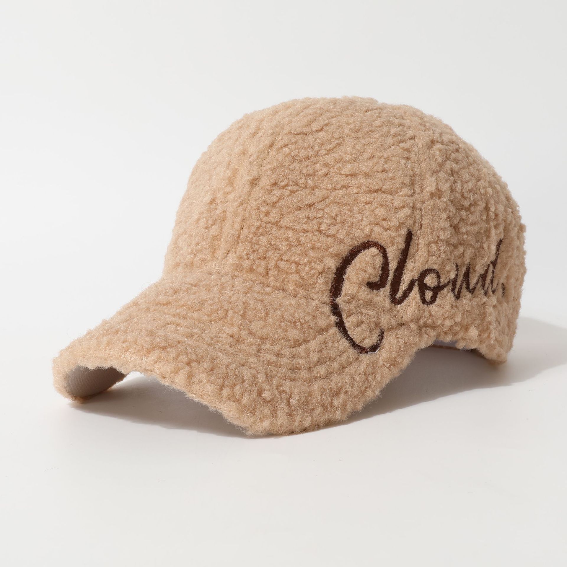 Customized 6-panel Plush Unisex Beanie Baseball Cap Large Brim. New Autumn-winter Style Featuring Warmth Insulation