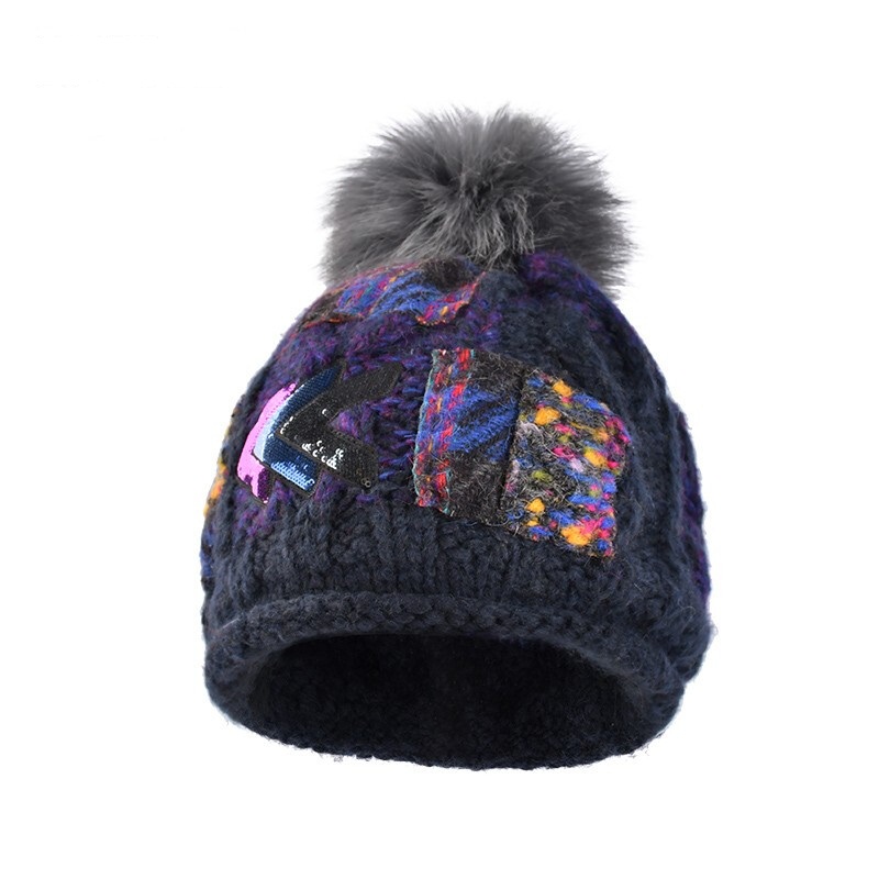 Customized Hat Winter Warm Fold Promotional Cool Knit Beanie Hats With Pocket