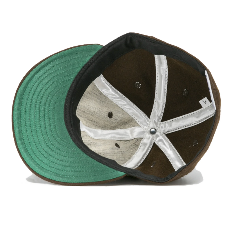 Good Quality 6 Panel Wool Blend Unstructured Snapback Hat Felt Logo Wool Caps