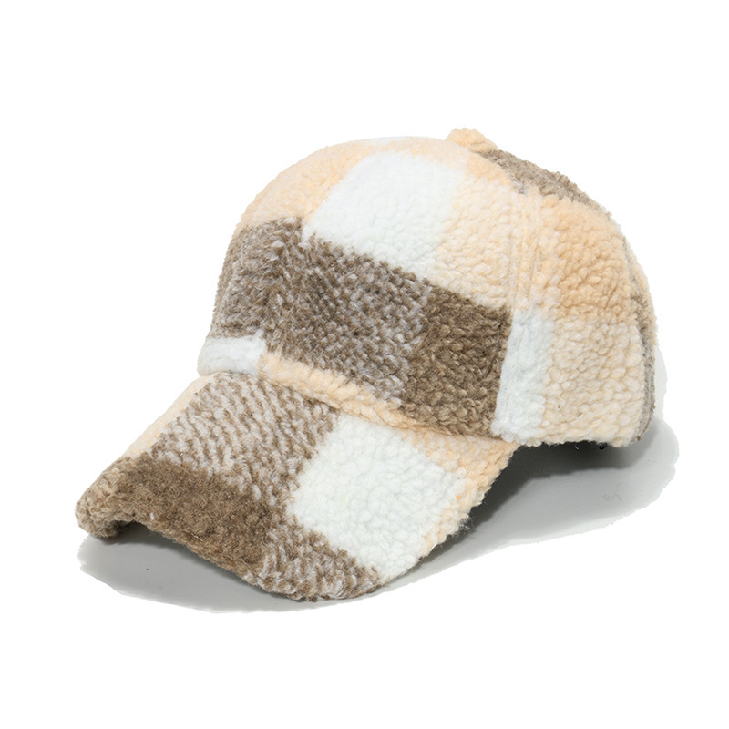 New Wool Baseball Cap - High-quality for Autumn and Winter - Checkered Suitable for Outdoor Baseball Caps and Golf Caps