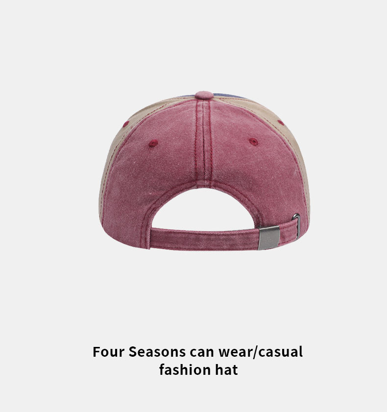 2026 New Design Embroidered Baseball Cap Trendy Retro Washed Sun Protection Hat for Both Men and Women
