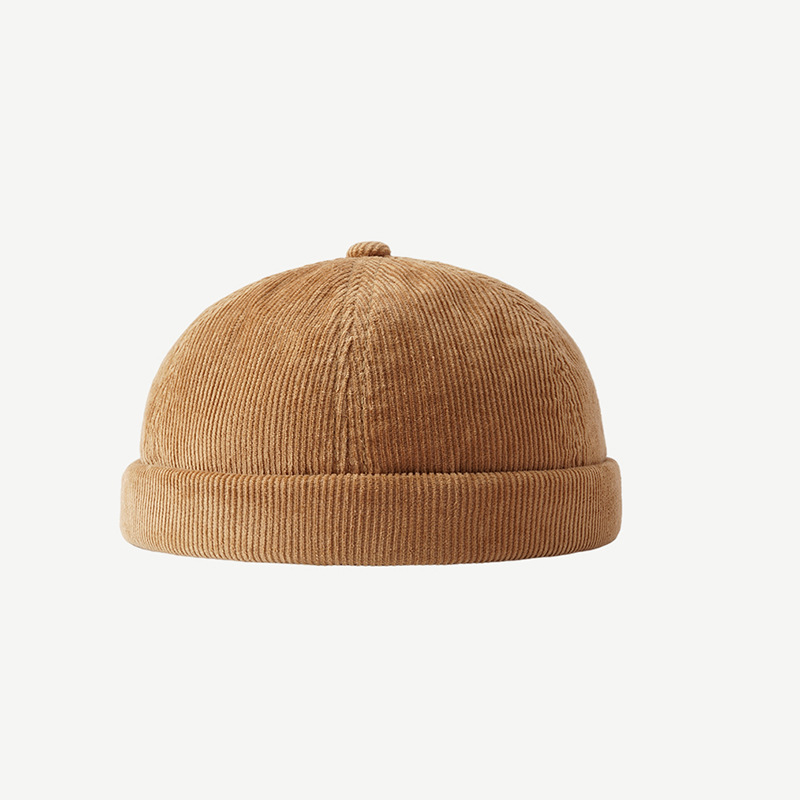 Manufacturer's Fashion Street Hip Hop Style Corduroy Skull Cap Custom Logo 3D Embroidery for Beach Business & Travel