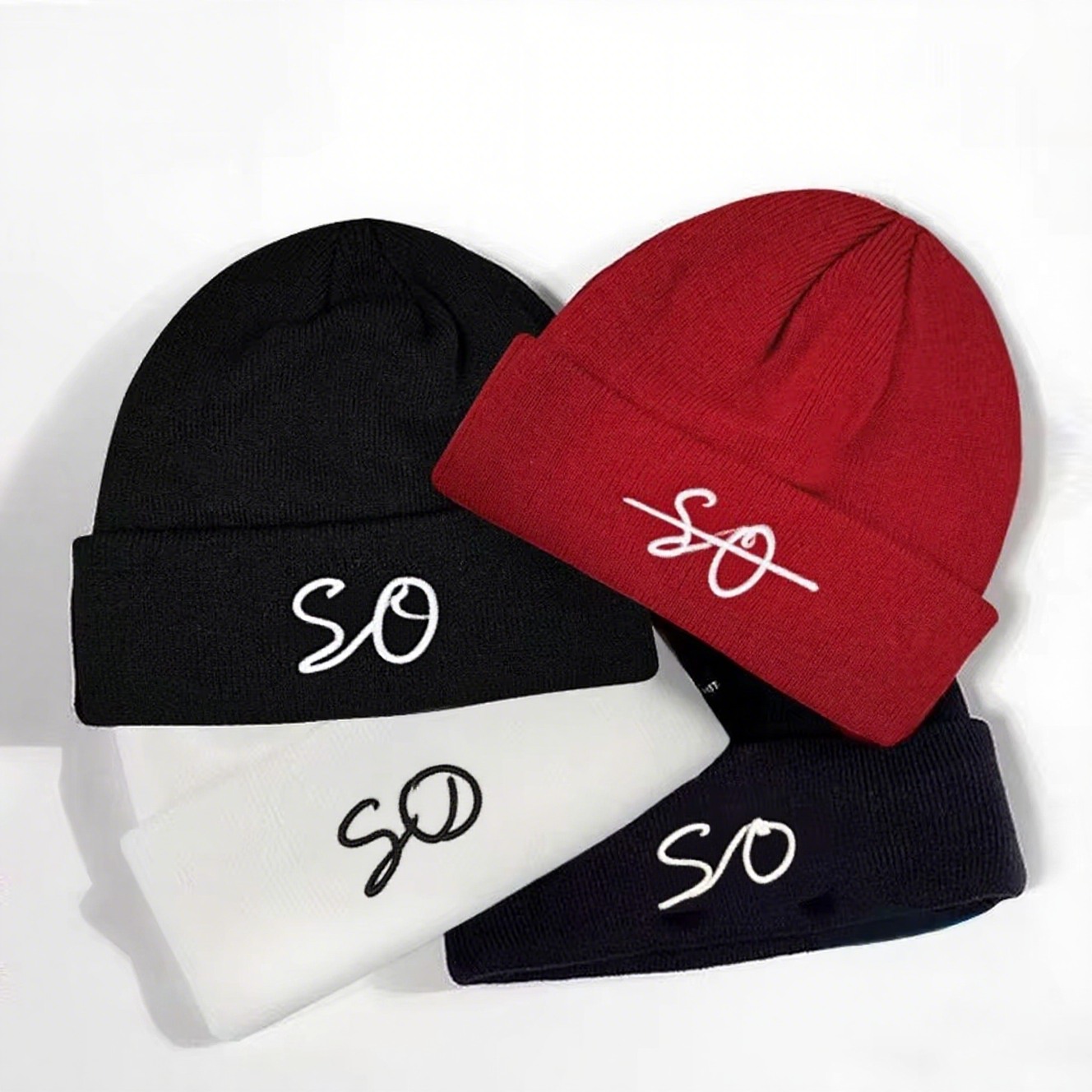 Custom 100% Acrylic Winter Skull Cap Puff Logo Designer Beanie Hat High Hip Hop Warm Knitted Travel Appropriate Digital Printing