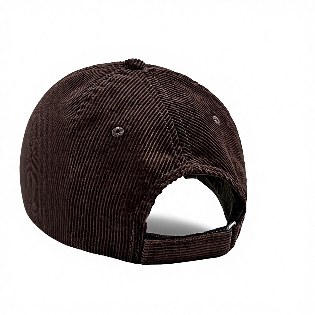 Vintage Style  Six-Panel Baseball Cap in Corduroy Unisex Adjustable