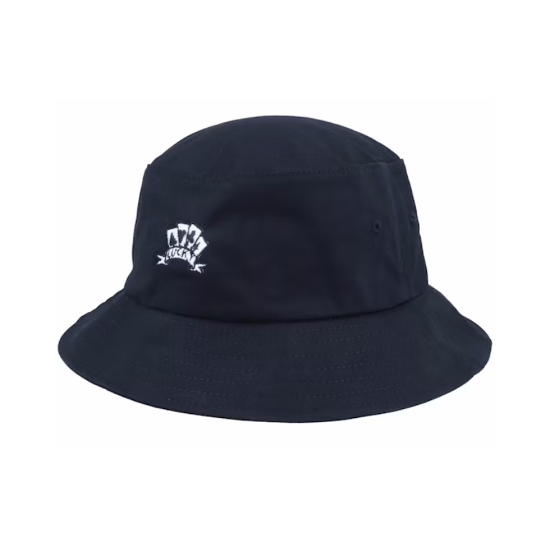 Lucky Cards Custom Embroidered Logo Bucket Hat Wide Brim Sun Protection Fisherman Hat for Adults for Daily & Casual Use
