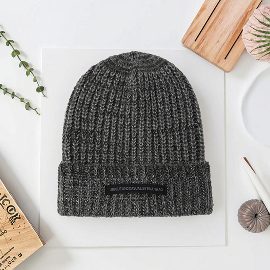 Winter Skull Cap - Men's and Women's Universal Thick and Extended Stylish and Warm Knitted Hat - Cold Hat