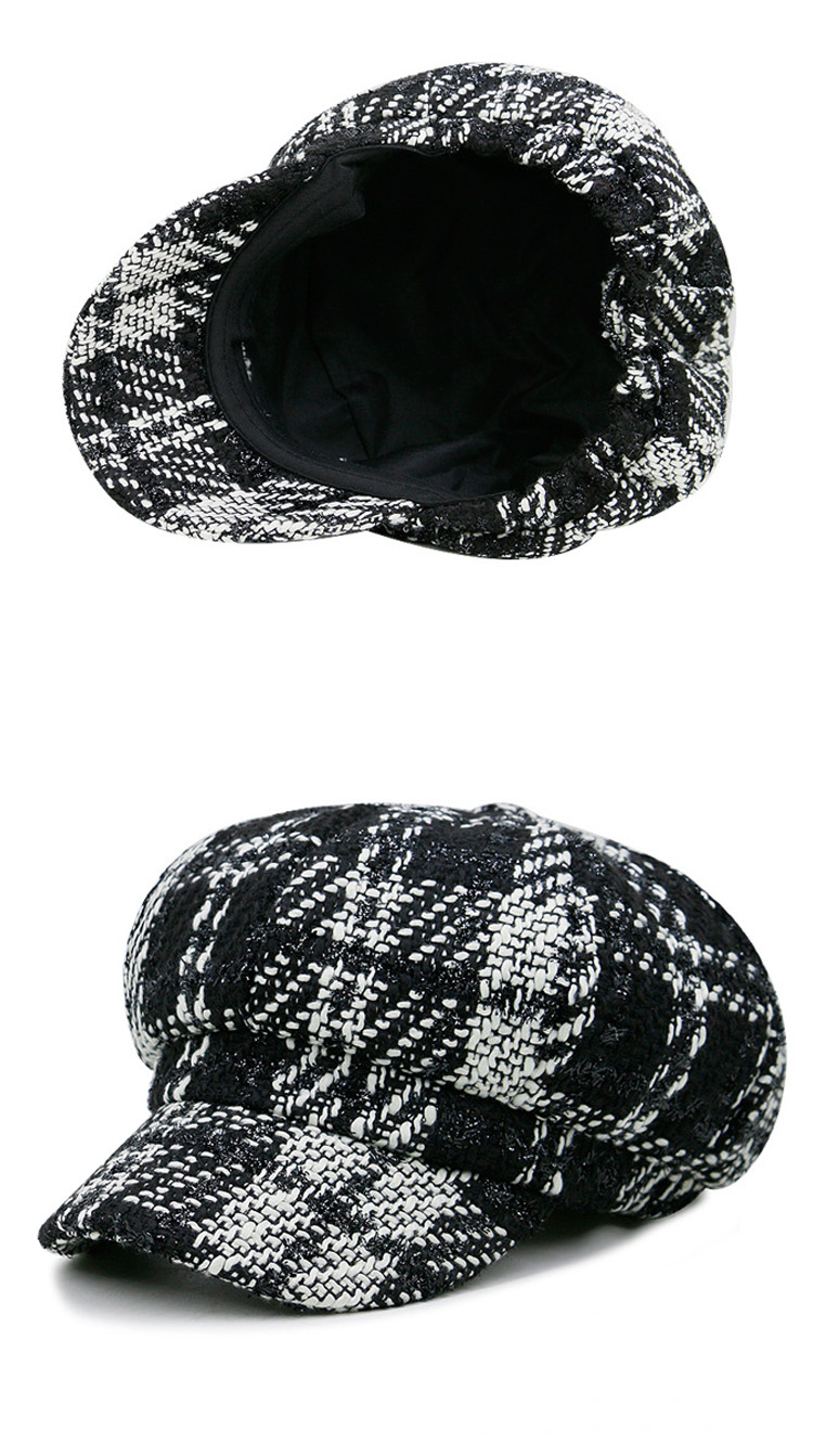 2025 New Style Women's Autumn/Winter Octagonal Hat - Bare Head Wool Vintage Beret for Casual Wear