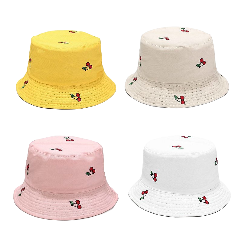 Custom Logo Street Style Bucket Hats with Fashion Design Casual Daily Use Cartoon and Letter Pattern