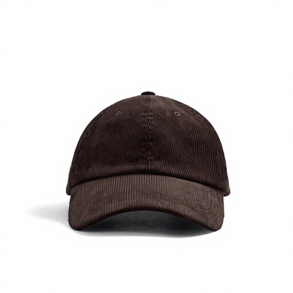 Vintage Style  Six-Panel Baseball Cap in Corduroy Unisex Adjustable
